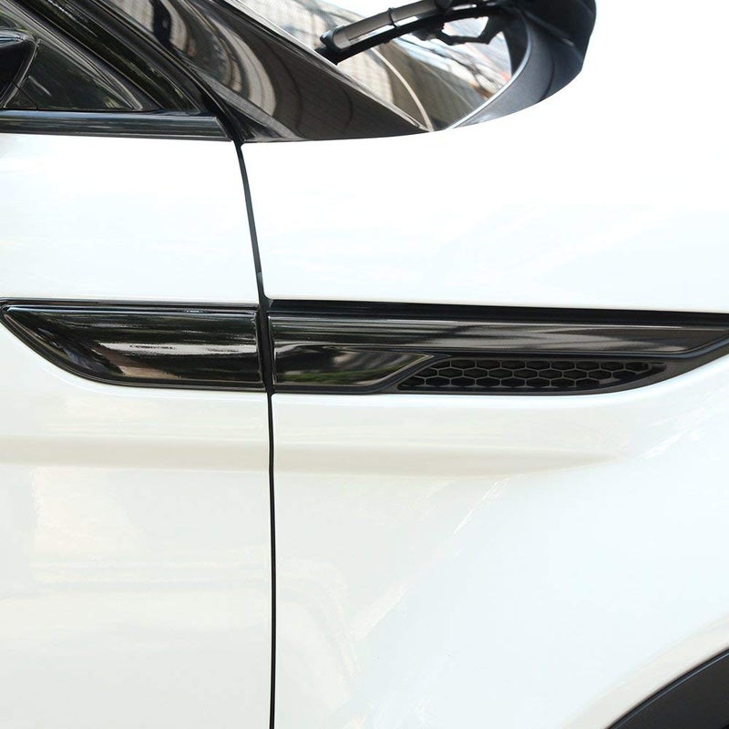 YIWANG ABS Chrome Side Door Fender Air Vent Outlet Trim for Land Rover Range Rover Evoque 2012-2018 Car Accessories (Gloss Black) - Image 3